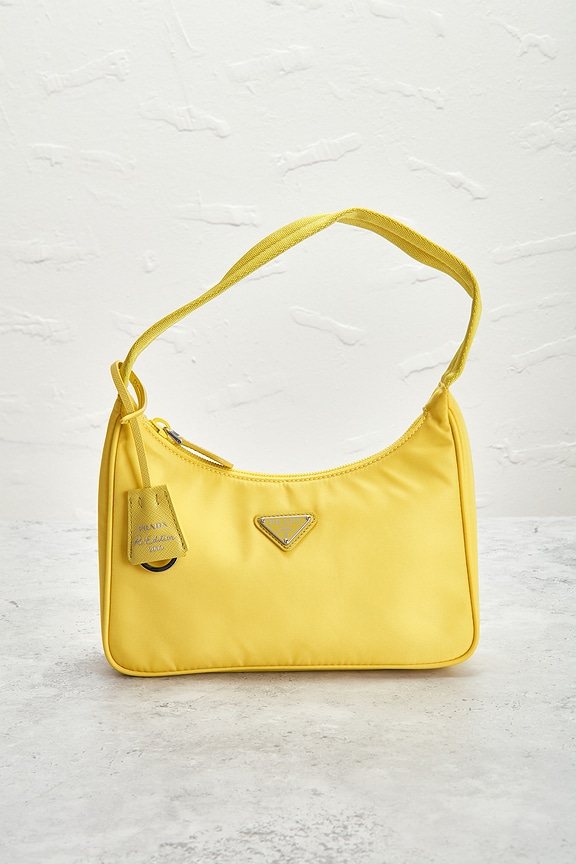 view 2 of 9 Prada Re-Edition 2000 Re-Nylon Shoulder Bag in Yellow