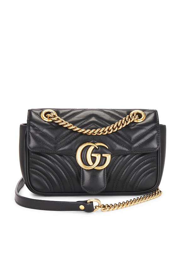 view 1 of 10 Gucci Mini GG Marmont Shoulder Bag in Black