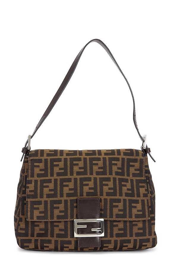 view 1 of 8 Fendi Zucca Mama Forever Baguette Shoulder Bag in Brown
