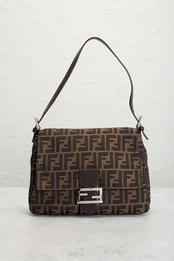 view 2 of 8 Fendi Zucca Mama Forever Baguette Shoulder Bag in Brown