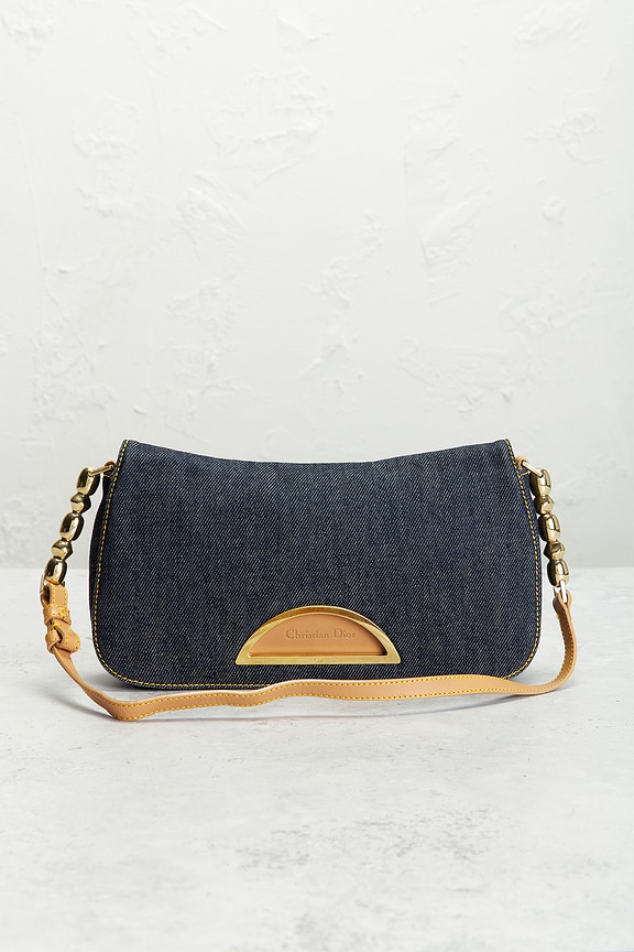 view 2 of 8 Dior Denim Maris Pearl Shoulder Bag in Blue