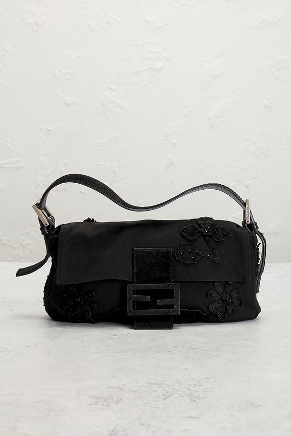 view 2 of 9 Fendi Beaded Baguette Shoulder Bag in Black