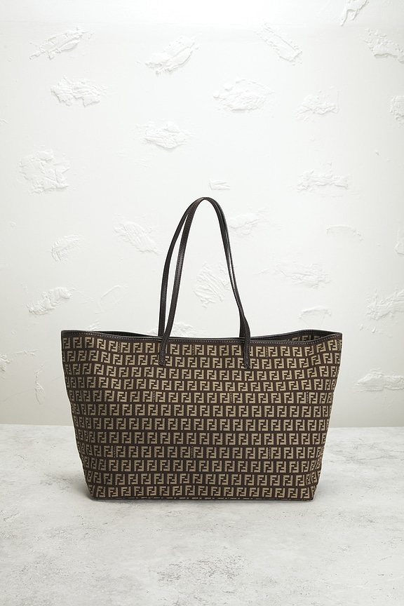 view 2 of 8 Fendi Zucca Roll Tote Bag in Brown