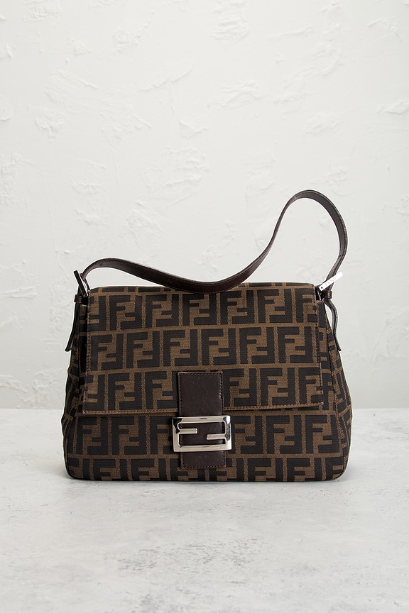 view 2 of 10 Fendi Zucca Mama Forever Baguette Shoulder Bag in Tobacco Brown