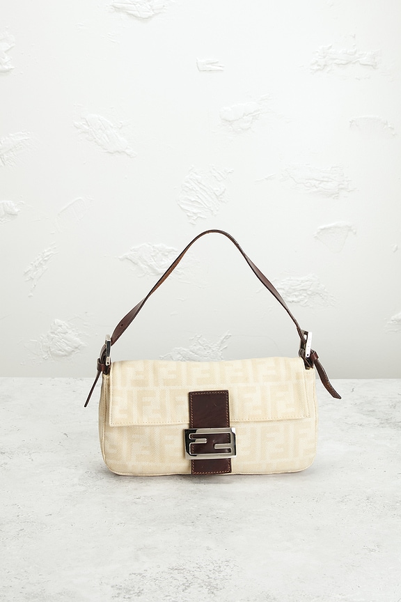 view 2 of 9 Fendi Zucca Baguette Shoulder Bag in Neutral