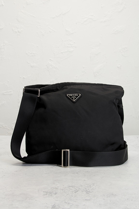 view 2 of 9 Prada Tessuto Flat Messenger Bag in Black