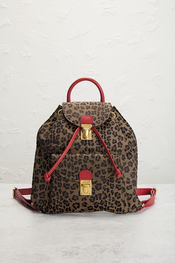 view 2 of 8 Fendi Leopard Backpack in Brown