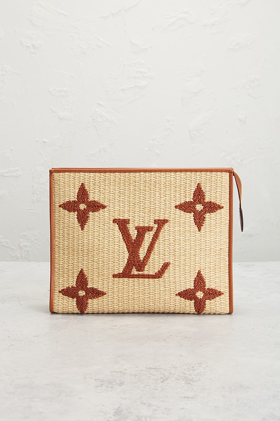view 2 of 9 Louis Vuitton Monogram Giant Raffia Toiletry Pouch 26 in Neutral