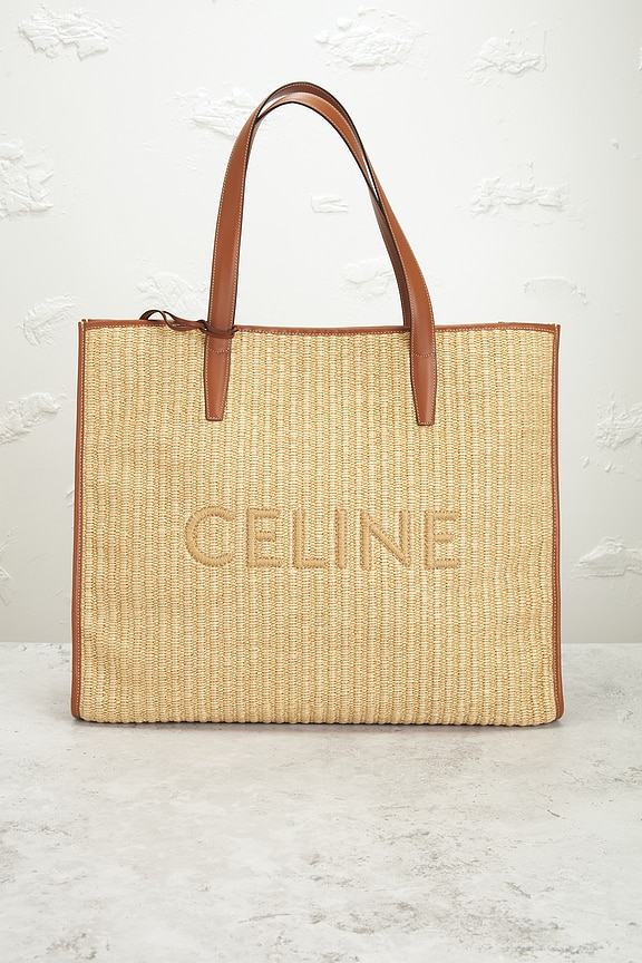 view 2 of 9 Celine Raffia Cabas Tote Bag in Brown