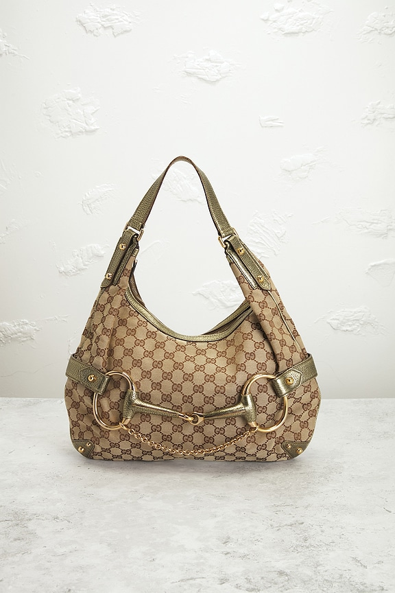 view 2 of 8 Gucci Horsebit Hobo Bag in Beige