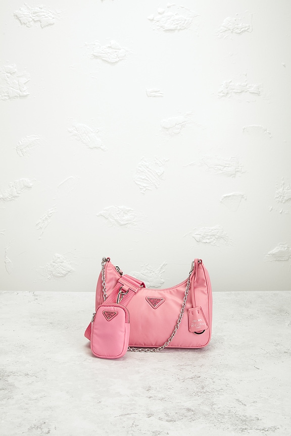view 2 of 8 Prada Re-Edition 2005 Re-Nylon Shoulder Bag in Pink