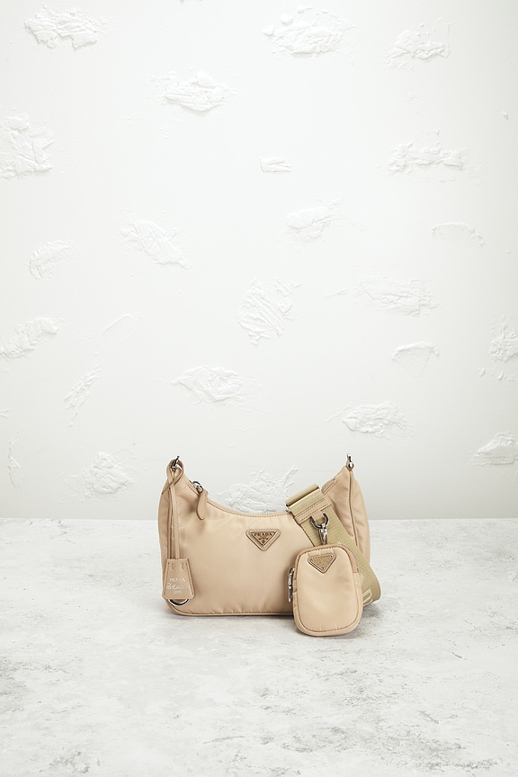 view 2 of 8 Prada Re-Edition 2005 Re-Nylon Shoulder Bag in Deserto Beige