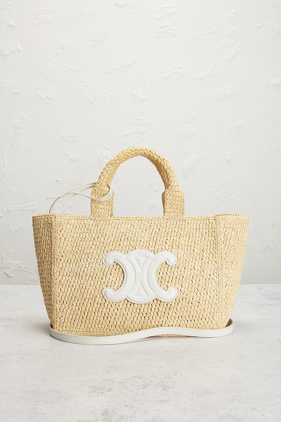 view 2 of 7 Celine Raffia Small Cabas Thais Tote Bag in Neutral