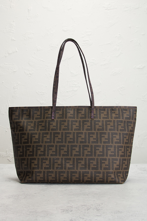 view 2 of 8 Fendi Zucca Roll Tote Bag in Brown