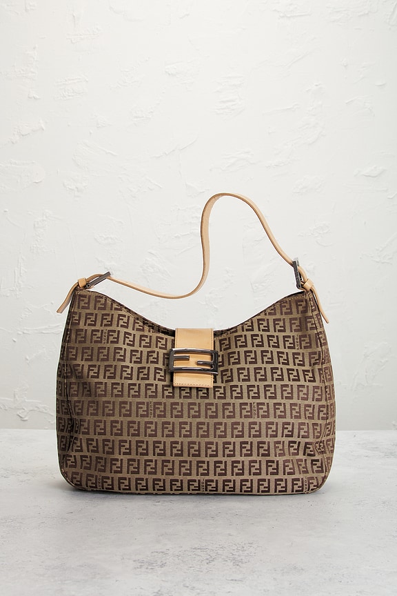 view 2 of 8 Fendi Zucchino Hobo Bag in Beige