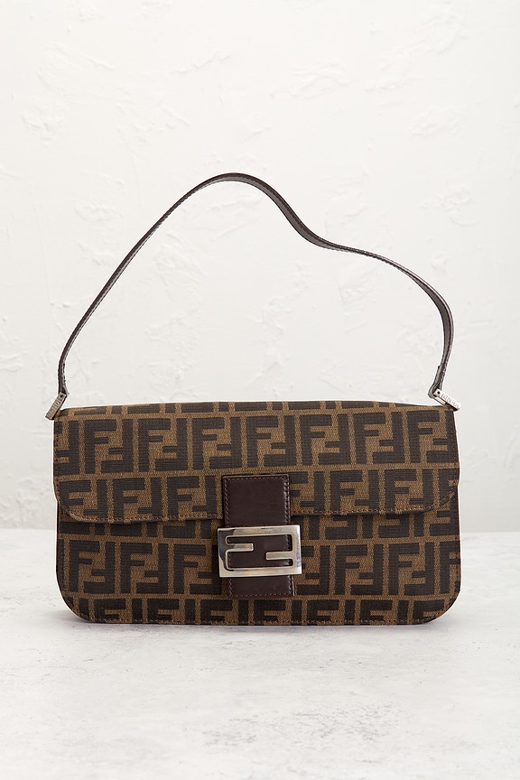 view 2 of 8 Fendi Zucca Baguette Shoulder Bag in Brown