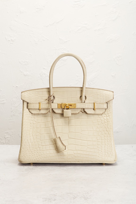 view 2 of 8 Hermes Matte Alligator Birkin 30 Handbag in Beton