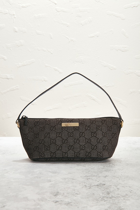 view 2 of 8 Gucci GG Boat Pochette Shoulder Bag in Black in Dark Brown