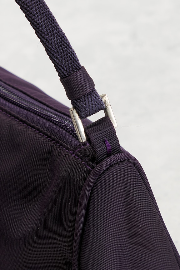 FWRD Renew Prada Tessuto Pouch in Purple | REVOLVE