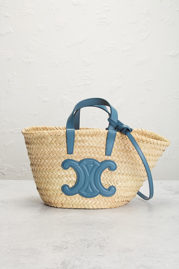 view 2 of 8 Celine Raffia Teen Classic Panier Basket Tote Bag in Beige