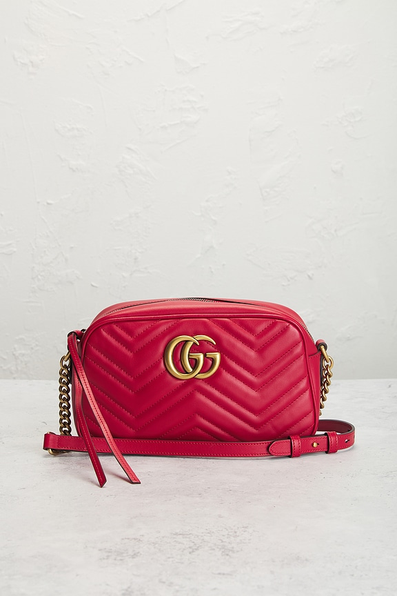 view 2 of 8 Gucci Mini GG Marmont Shoulder Bag in Red