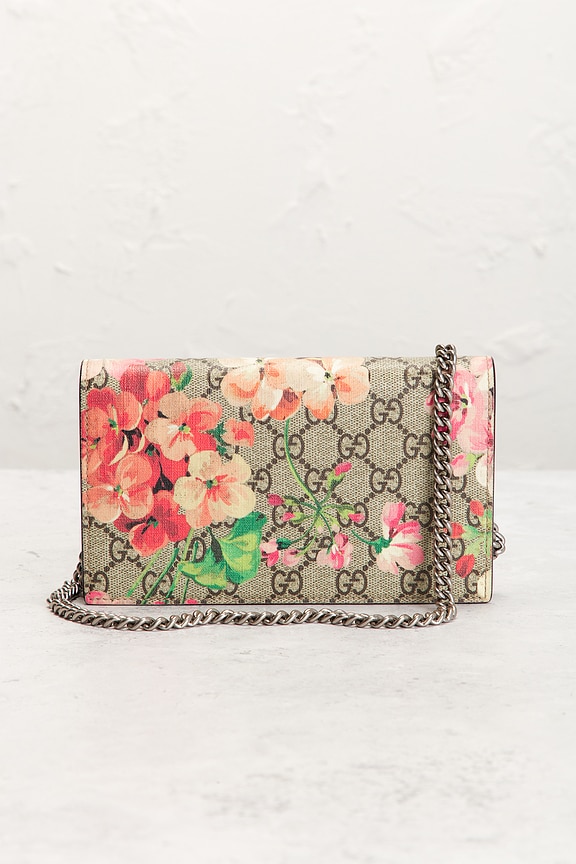 view 2 of 9 Gucci GG Blooms Wallet On Chain in Beige