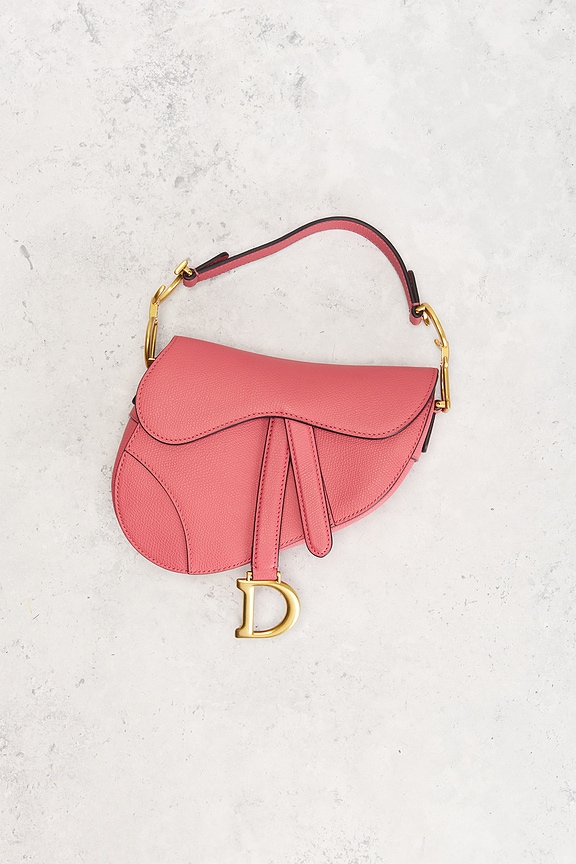 view 2 of 9 Dior Mini Saddle Bag in Pink