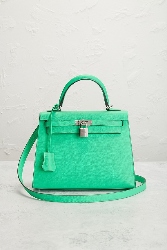 view 2 of 8 Hermes Epsom Kelly 25 Sellier Handbag in Vert Comics