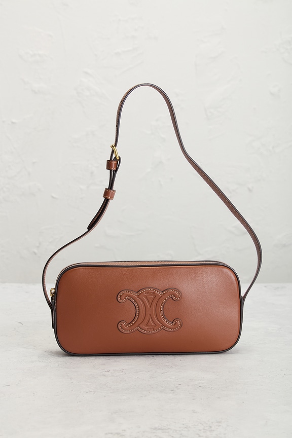 view 2 of 9 Celine Triomphe Mini Camera Bag in Brown
