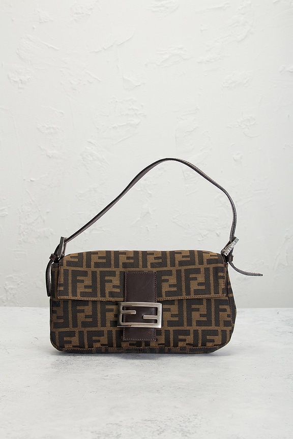 view 2 of 8 Fendi Zucca Baguette Shoulder Bag in Brown