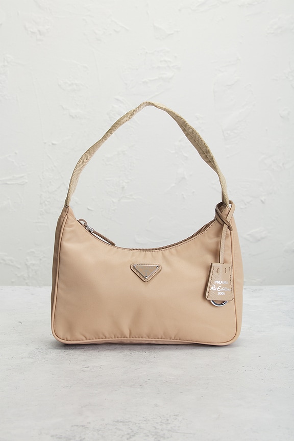 view 2 of 8 Prada Re-Edition 2000 Re-Nylon Mini Shoulder Bag in Cameo