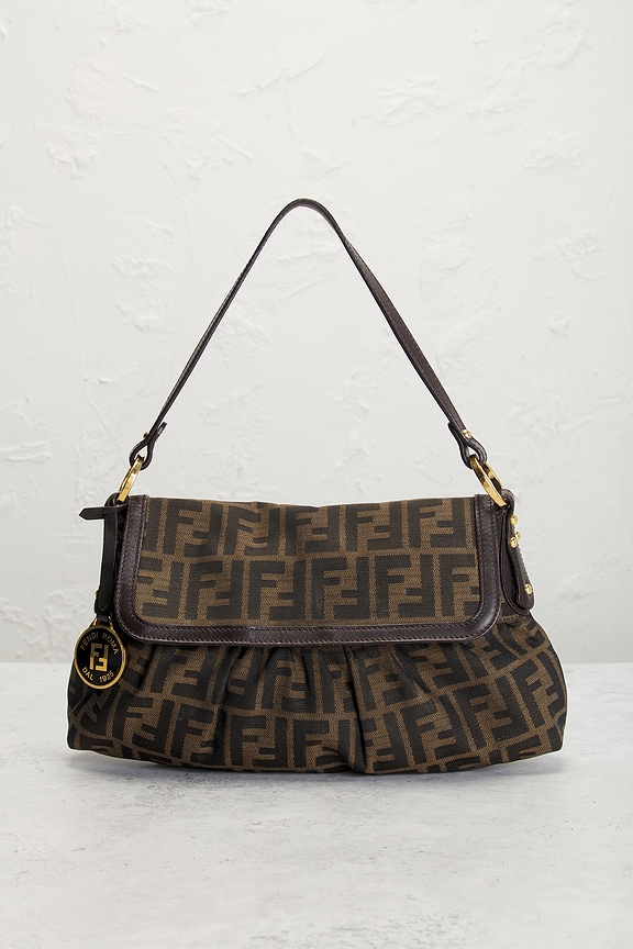 view 2 of 9 Fendi Zucca Chef Shoulder Bag in Brown