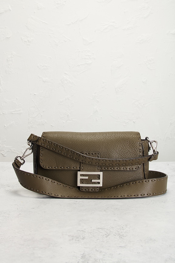 view 2 of 8 Fendi Cuoio Roma Sellerissima Nappa Re-Edition Baguette Shoulder Bag in Wood