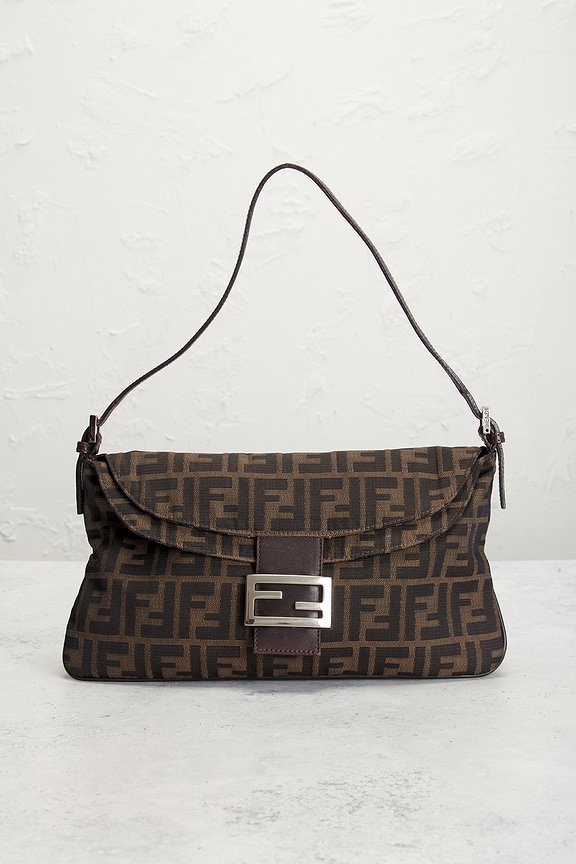view 2 of 10 Fendi Zucca Baguette Shoulder Bag in Brown
