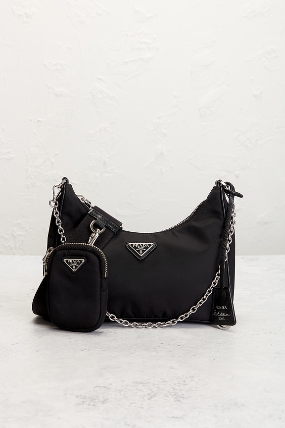 view 2 of 8 Prada Re-Edition 2005 Re-Nylon Shoulder Bag in Black