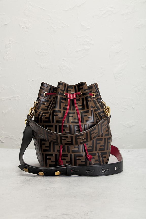 view 2 of 7 Fendi Vitello Grace F is Fendi Mon Tresor Bucket Bag in Brown