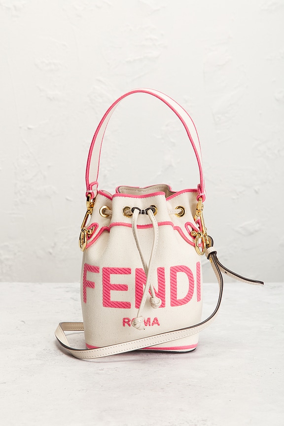 view 2 of 8 Fendi Mini Mon Tresor Bucket Bag in White