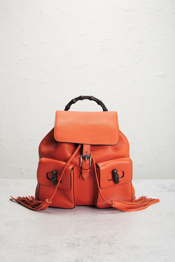 view 2 of 9 Gucci Bamboo Daily Backpack in Orange
