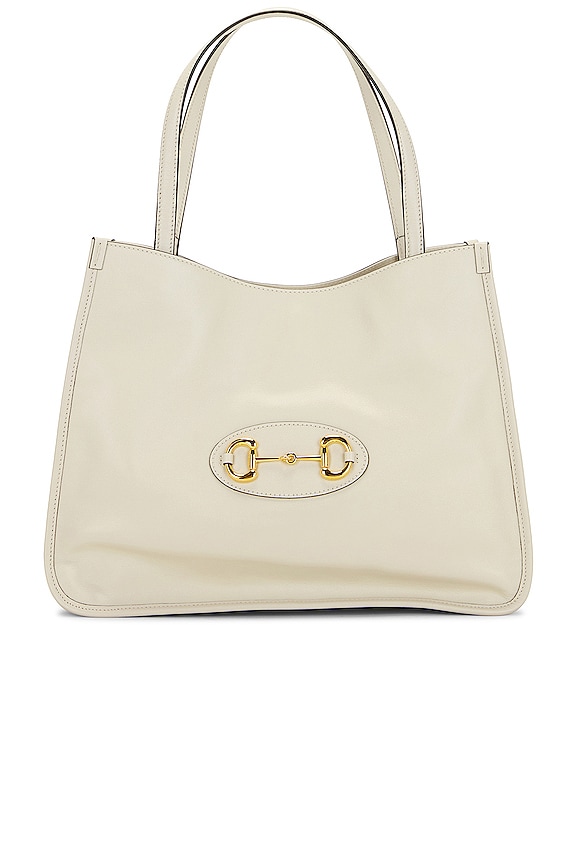 view 1 of 10 Gucci Horsebit 1955 Leather Tote Bag in Ivory
