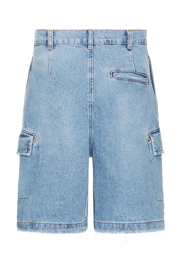 view 2 of 5 Cargo Shorts in Light Blue Denim