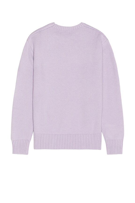 view 2 of 3 Flower Doodle Jacquard Sweater in Purple