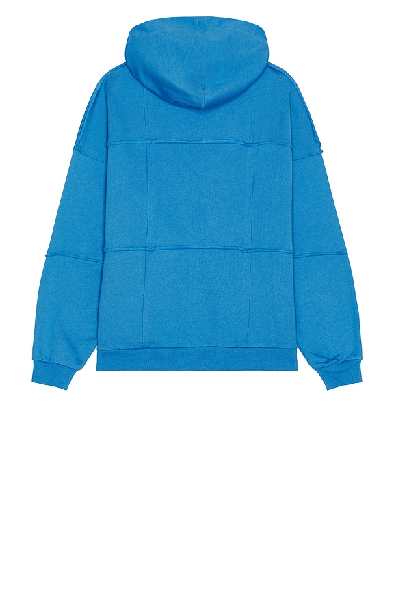 view 2 of 3 Cut & Sew Zip-Up Hoodie in Cobalt Blue