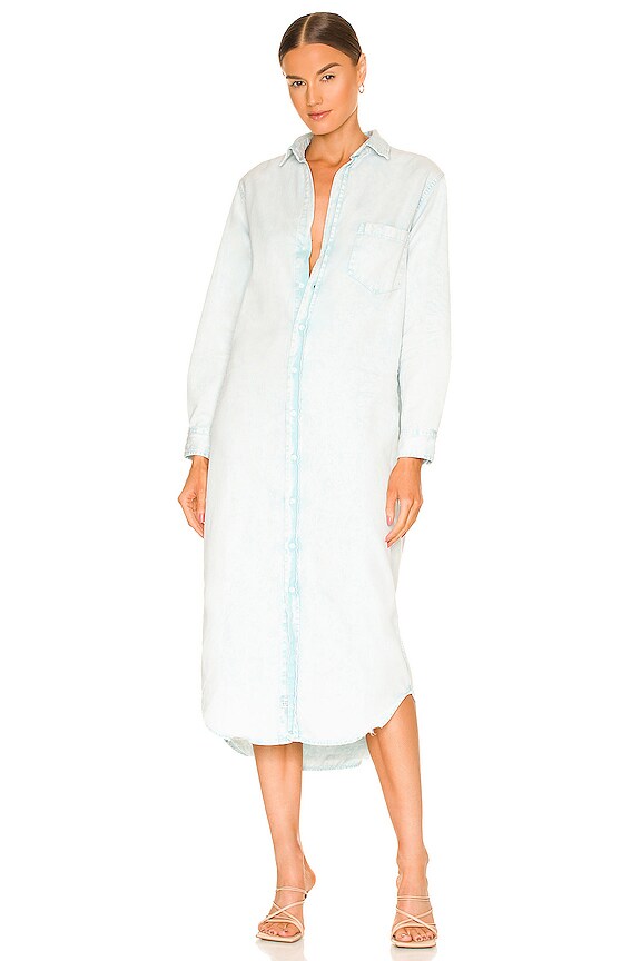 view 2 of 4 Rory Woven Long Dress in Sea Foam Mineral Wash