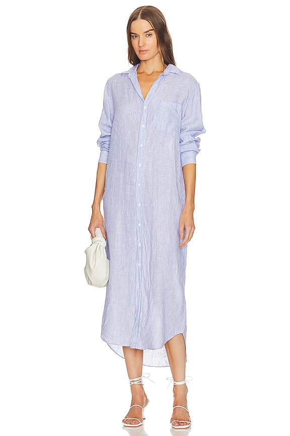 view 2 of 5 ROBE CHEMISE RORY in Blue and White