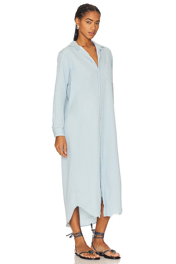 view 2 of 3 Maxi Shirtdress in Classic Blue W/ Tattered Wash