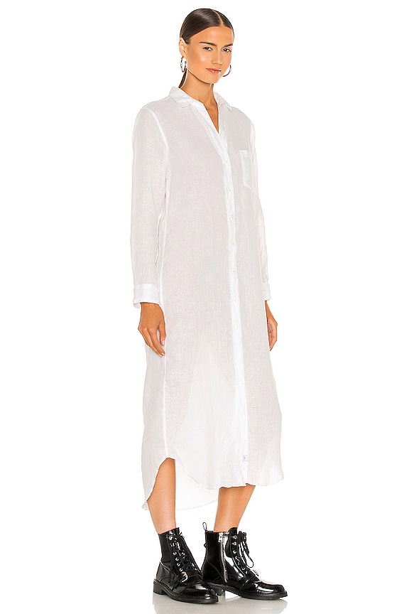 view 2 of 3 Rory Woven Long Dress in White Lived In Linen