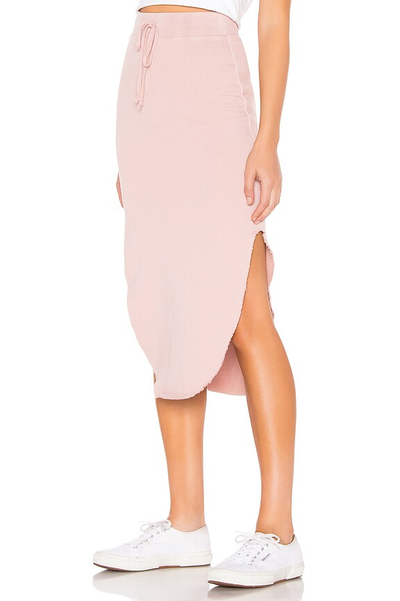 view 2 of 4 tee lab Long Fleece Skirt in Dirty Ballerina