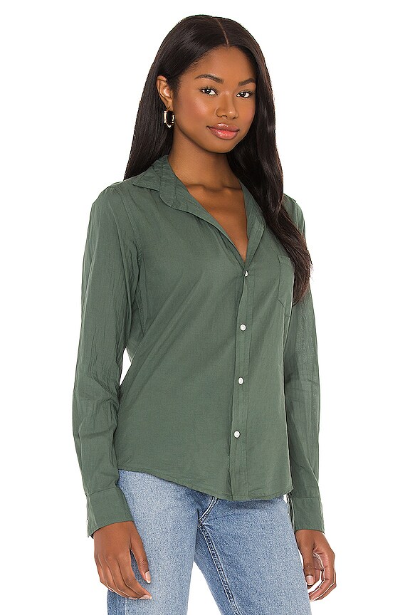 view 2 of 4 Barry Woven Button Up in Pine Light Poplin