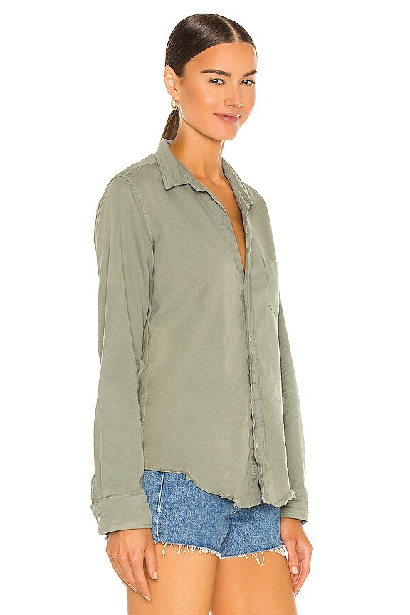 view 2 of 4 Barry Woven Button Up in Sage Tattered Denim