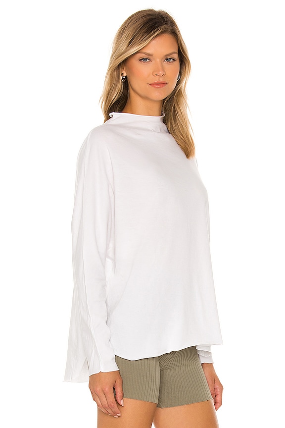 view 2 of 4 Funnel Neck Tee in White